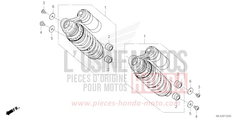 COUSSIN ARRIERE de CMX 1100 "Rebel" IRIDIUM GRAY METALLIC (NHC65) de 2025